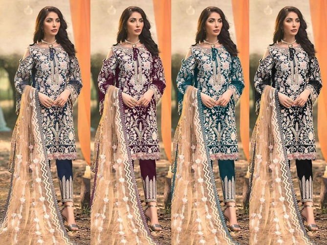 Kb Super Hit 521  Colors Latest Fancy Designer Festive Wear Heavy Faux Georgette Pakistani Salwar Suits Collection